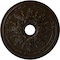 Ekena Millwork Rose and Ribbon Ceiling Medallion (Fits Canopies up to 4"), 23 5/8"OD x 4"ID x 1 1/2"P, Bronze CM23ROBZS - alternate 1